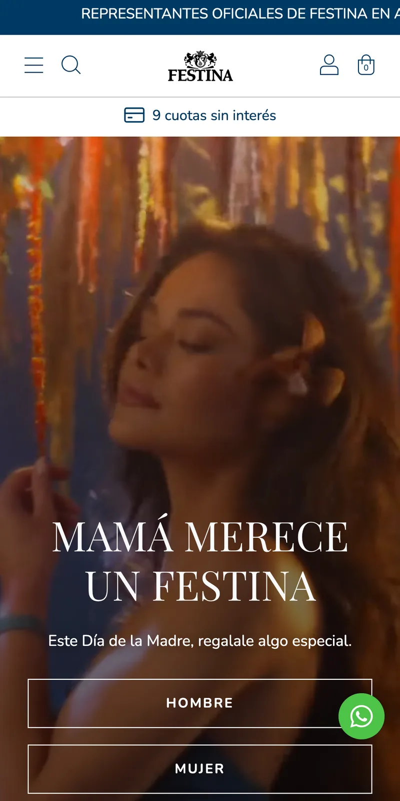 Portada de una tienda Tiendanube después de la mejora, vista en celular
