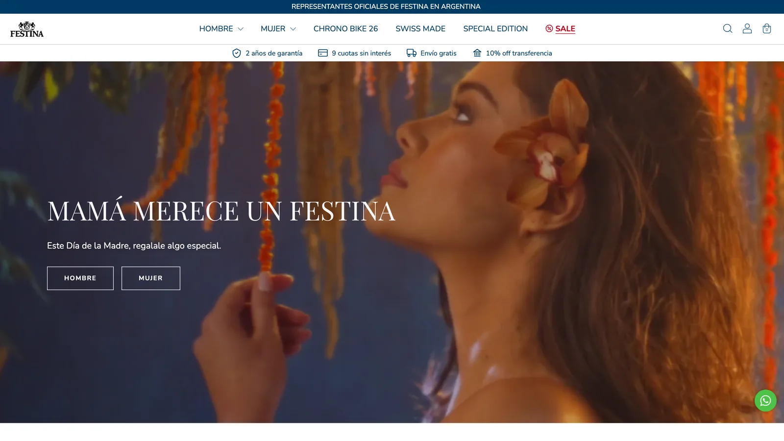 Portada de una tienda Tiendanube después de la mejora, vista en escritorio